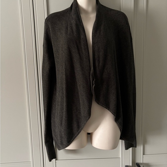 Express Sweaters - Express Dark Olive Green Open Front Cardigan Size Small